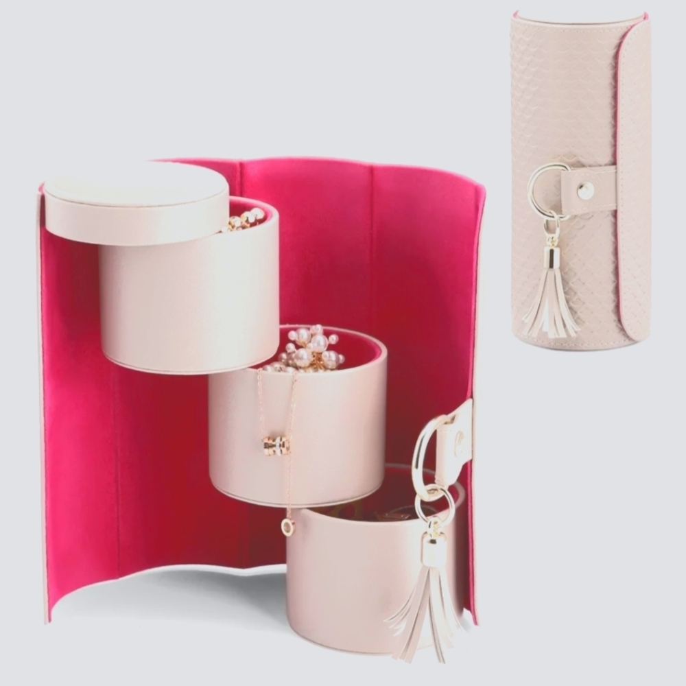 Travel Jewelry Roll Box Organizer